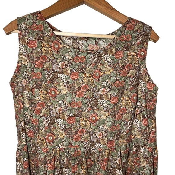 Autumn Leaves Whimsigoth Floral Maxi Dress Cottagecore Nature Granola Hippie XL - Picture 2 of 7